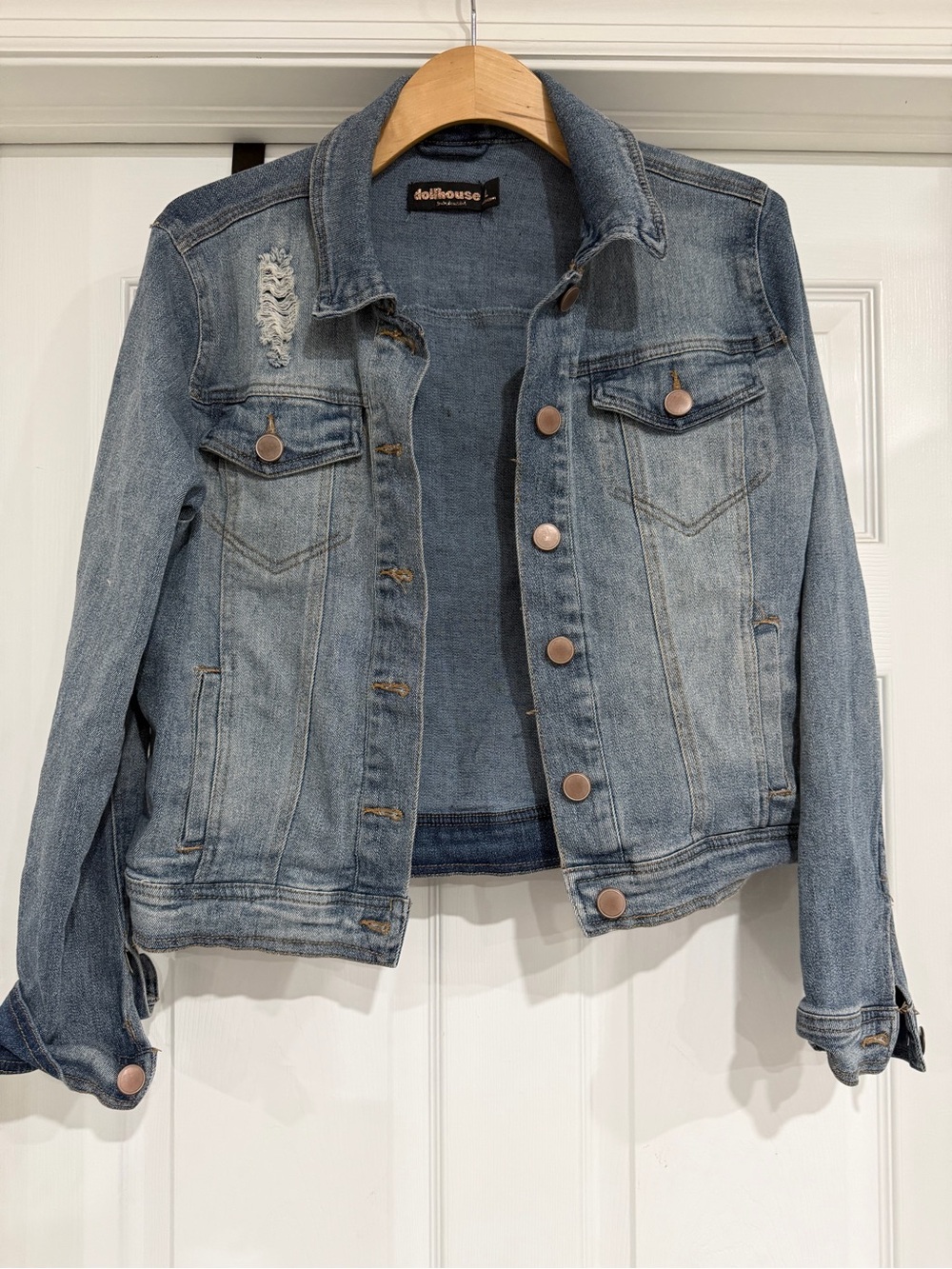 dollhouse Women's Light Blue Denim Jacket
